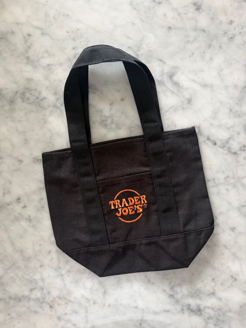 Trader Joe’s Mini Trick-or-Treat Canvas Tote Black Orange Halloween